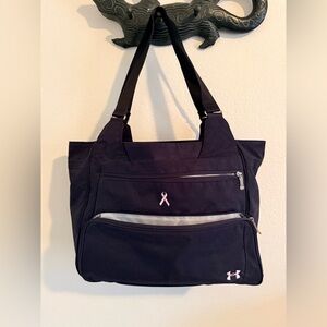 Under Armour Black Tote with Pink Details